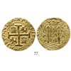 Image 1 : Lima, Peru, cob 8 escudos, 1712M, from the 1715 Fleet. S-L28; KM-38.2; CT-23. 26.9 grams. Choice bol