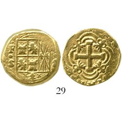 Bogota, Colombia, cob 4 escudos, Ferdinand VI, assayer S, style of 1755-6. S-B27a; KM-27. 13.4 grams