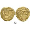 Image 1 : Bogota, Colombia, cob 2 escudos, (16)36A, rare. S-B20; KM-4.1; CT-158. 6.7 grams. Full shield with b