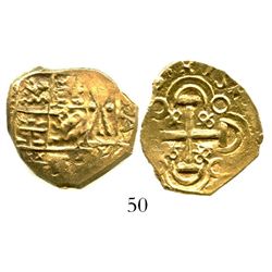 Bogota, Colombia, cob 2 escudos, (171)3, from the 1715 Fleet, ex-Tampa sale, pedigreed to the Bob "F