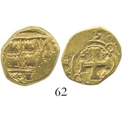 Bogota, Colombia, cob 2 escudos, (17)35M. S-B26; KM-17.2; CT-391. 6.7 grams. Smallish, somewhat oval