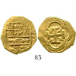 Seville, Spain, cob 2 escudos, Philip III(?), assayer not visible. KM-20. 5.6 grams. Choice full shi