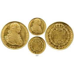 Mexico City, Mexico, bust 8 escudos, Charles IV, 1794FM. CT-43; KM-159. 27.0 grams. Highly lustrous
