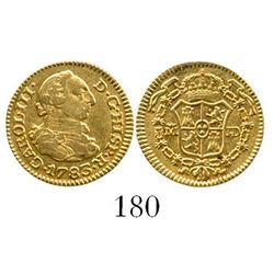 Madrid, Spain, bust 1/2 escudo, Charles III, 1783JD. CT-774; KM-415.1. 1.7 grams. Nice XF, no proble