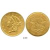 Image 1 : USA (Philadelphia mint), $20 coronet (double eagle), 1856, encapsulated ICG MS60 Details / Sea Salva