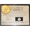 Image 2 : Flat gold disk (contraband), 578 grams, 12K-15K (estimated), from the Santa Margarita (1622).