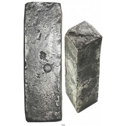 Neatly formed silver ingot, 1955 grams, about 98.5% fine, with stamps of the Zeeland chamber of the