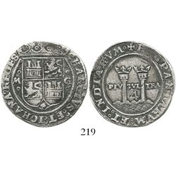 Mexico City, Mexico, 4 reales, Charles-Joanna, "Late Series," oMo to left, oGo to right, king's name