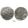 Image 1 : Potosi, Bolivia, cob 4 reales, Philip III, assayer not visible, quadrants of cross transposed, Grade