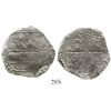 Image 1 : Potosi, Bolivia, cob 4 reales, Philip III, assayer not visible, Grade 1. KM-9. 12.0 grams. Full shie
