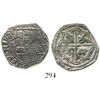 Image 1 : Potosi, Bolivia, cob 2 reales, Philip II, assayer B (5th period), borders of x's, Grade 1. S-P14; KM