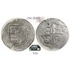 Image 1 : Seville, Spain, cob 8 reales, (1)599B, Grade 1, rare. CT-168.  Choice full shield and cross (very we