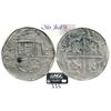 Image 1 : Seville, Spain, cob 4 reales, 1612B, Grade 1. CT-268.  Broad flan with small (2R-sized?) shield flan