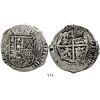 Image 1 : Potosi, Bolivia, cob 8 reales, 1651E, no countermark (rare). S-P36; KM-19b; CT-511. 26.6 grams. Very