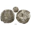 Image 1 : Potosi, Bolivia, cob 8 reales, (16)51E, with rare crown-alone countermark on cross, choice. S-P36; K