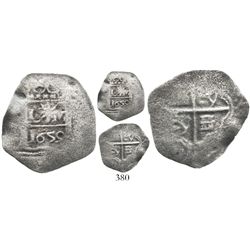 Lima, Peru, cob 4 reales, 1659V, "Star of Lima" type, very rare, plate coin in Seliger book. S-L5; K