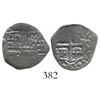 Image 1 : Potosi, Bolivia, cob 1 real, Philip IV, assayer not visible (1620s-1640s).  2.5 grams. Nearly full c