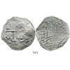 Image 1 : Potosi, Bolivia, cob 8 reales, 1665E, encapsulated PNCS Grade 4. S-P37a; KM-21; CT-454.  Moderately