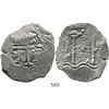 Image 1 : Potosi, Bolivia, cob 8 reales, 1679C. S-P38; KM-26; CT-357. 19.6 grams. Bold full pillars-and-waves