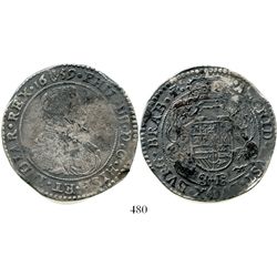 Brabant, Spanish Netherlands (Antwerp mint), portrait ducatoon, Philip IV, 1659. KM-72.1. 32.0 grams