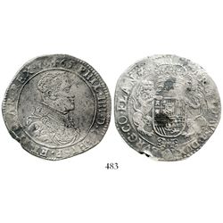 Flanders, Spanish Netherlands, portrait ducatoon, Philip IV, 1665. KM-50. 31.6 grams. Very sharp ful