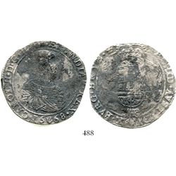 Brabant, Spanish Netherlands (Antwerp mint), portrait ducatoon, Charles II, 1668, rare. KM-79.1. 30.