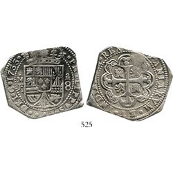 Mexico City, Mexico, klippe 8 reales, 1733MF. S-M28; KM-48; CT-768. 26.6 grams. Choice full flan, al