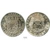 Image 1 : Mexico City, Mexico, pillar 8 reales, Philip V, 1736MF. KM-103; CT-780. 26.8 grams. Bold AU details,