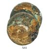 Image 1 : Clump of 2 Spanish colonial bust 8R.  44.2 grams. Fairly solid coins in an offset stack, all details