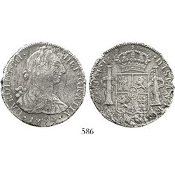 Mexico City, Mexico, bust 8 reales, Charles III, 1779FF. KM-106.2; CT-929. 21.5 grams. Bold detail d