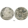 Image 1 : Santiago, Chile, bust 8 reales, Charles IV, 1793DA. KM-51; CT-738. 22.2 grams. Moderately corroded b