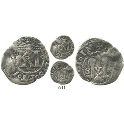 Mexico, 1/2 real, Charles-Joanna, "Late Series," oM-o-o, motto as S-V-P, rare. Unlisted variety of N