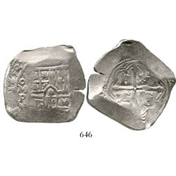 Mexico City, Mexico, cob 8 reales, 1653P. S-M19; KM-45; CT-358. 27.2 grams. Full date and oMP, good