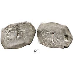 Mexico City, Mexico, cob 8 reales, (1)725D, very rare, with Indonesian countermark. S-M23; KM-49; CT