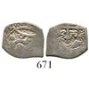 Image 1 : Mexico City, Mexico, cob 1/2 real, (16)92(L), rare. S-M21; KM-23; CT-unlisted. 1.8 grams. Bold 2 and