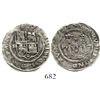 Image 1 : Lima, Peru, 1 real, Philip II, assayer R (Rincon), motto as PL-VSV-TR (no L) above dot (denomination