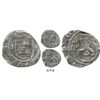 Image 1 : Lima, Peru, cob 1/4 real, Philip II, assayer Diego de la Torre, P-* flanking castle, oD-* flanking l