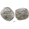Image 1 : Lima, Peru, cob 8 reales, 1698H. S-L13; KM-24; CT-243. 27.3 grams. Bold full cross, full pillars (pa