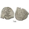 Image 1 : Lima, Peru, cob 2 reales, 1698H. S-L13; KM-21; CT-572. 6.5 grams. Bold full pillars-and-waves and cr