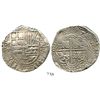 Image 1 : Potosi, Bolivia, cob 8 reales, (164)5T, rare with full final digit of date. S-P30; KM-19a; CT-492. 2