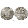 Image 1 : Potosi, Bolivia, cob 4 reales, Philip II, assayer B (1st period, "Lima style," with commas in legend