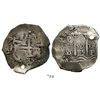 Image 1 : Potosi, Bolivia, cob 8 reales, 1685VR. S-P40; KM-26; CT-368. 25.9 grams. Nice full pillars-and-waves