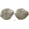 Image 1 : Potosi, Bolivia, cob 8 reales, 1701Y/F, very rare, finest known. S-P43; KM-26; CT-unlisted. 26.5 gra