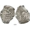 Image 1 : Potosi, Bolivia, cob 8 reales, 1771V-Y. S-P59; KM-45; CT-962. 26.5 grams. Urn-shaped flan of typical
