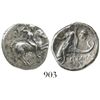Image 1 : Calabria, Tarentum, AR nomos, circa 272-240 BC, magistrate Aristokle. Vlasto, 877-881; SNG ANS 1202.