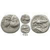Image 1 : Moesia, Istros, AR 1/5 stater, 4th century BC. SNG BM 234v. 1.4 grams. Facing male heads, the left o