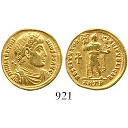 Roman Empire, AV solidus, Valentinian I, 364-375 AD, Antioch mint, struck 364 AD. RIC IX 2b; Depeyro