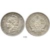 Image 1 : Argentina, 1 peso (patacon), 1881. Janson-12 ; KM-29. 24.9 grams. Lustrous AU with very light surfac