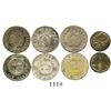 Image 1 : Lot of 4 Colombian small silver coins (Bogota: 1/2D 1858/6, 1860; Popayan: 1/2R 1862; 1/4R 1862).  3