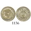 Image 1 : Medellin, Colombia, 5 centavos, 1875, rare. Restrepo-265.1; KM-174a.2. 1.2 grams. Fine with faint to